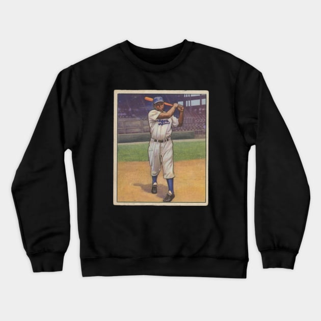 Jackie Robinson 1950 Bowman Crewneck Sweatshirt by BlackBoxHobby